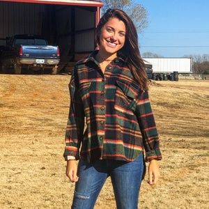 Plaid Oversized Flannel Top